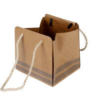 Tasche Karton Sporty 12,5x11,5x12,5cm taupe