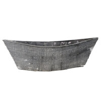 Holzboot 42x14x11,5cm grau